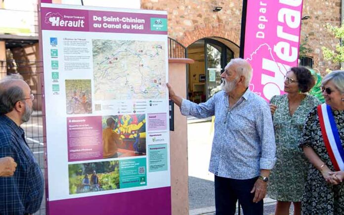 Cérémonie de lancement de la première boucle “œnovélo” héraultaise